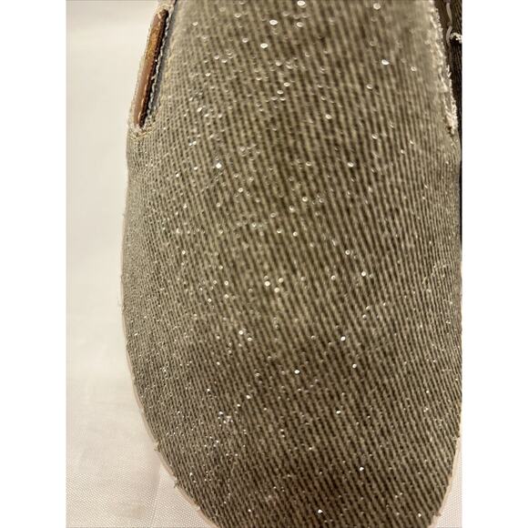 Glolily Elle Canvas Light Olive Sparkle Slip On Sneaker Women Size 9 M New - Picture 2 of 8